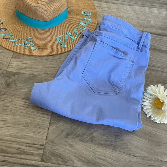 Gloria Vanderbilt periwinkle skimmer cropped pants size 10. - Picture 7 of 7